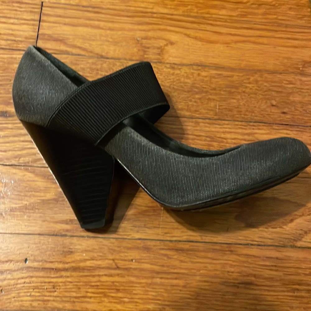 BCBG stacked heel, Mary Janes